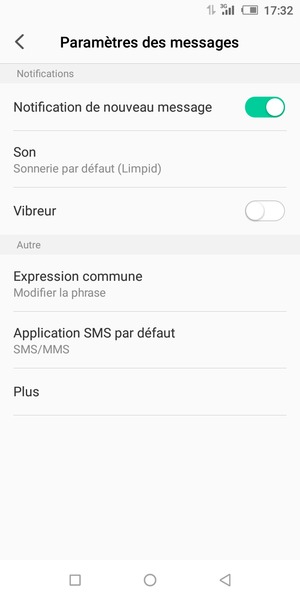 Sélectionnez Plus