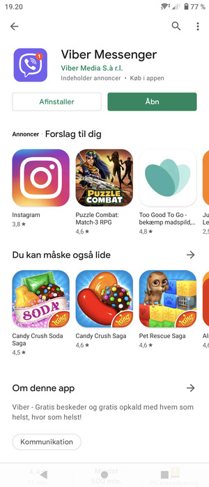 Vælg Åbn
