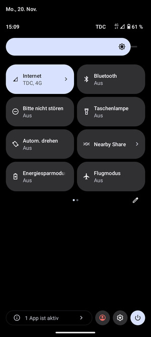 Stellen Sie die Helligkeit auf das erforderliche Niveau