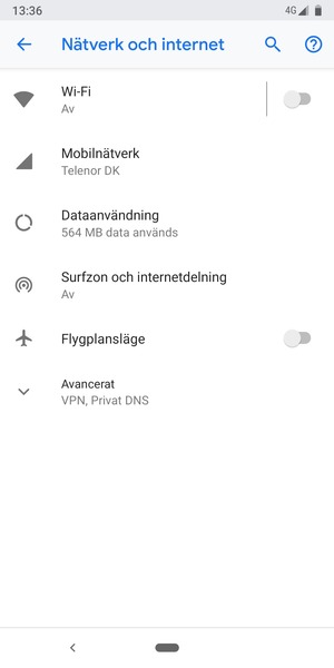 Välj Mobilnätverk