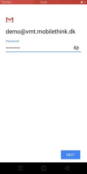 Enter your password and select NEXT