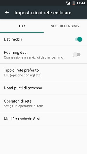 Se viene visualizzata questa schermata, seleziona Public