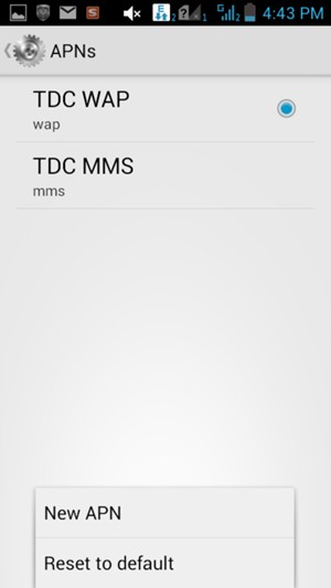 Select Reset to default