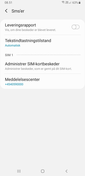 Vælg Meddelelsescenter