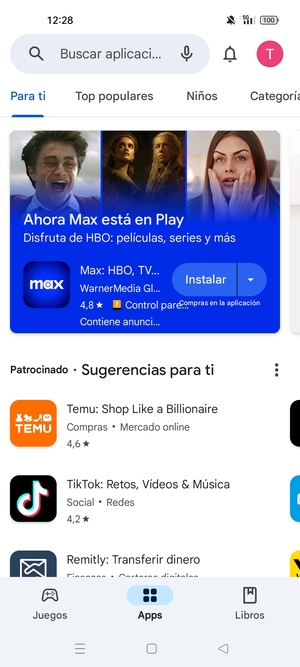 Seleccione la barra de Búsqueda