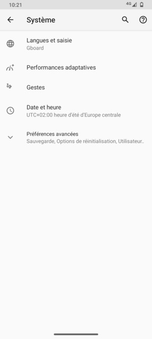 Sélectiionnez Préferences avancées