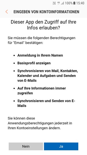 Scrollen Sie nach unten und wählen Sie Ja