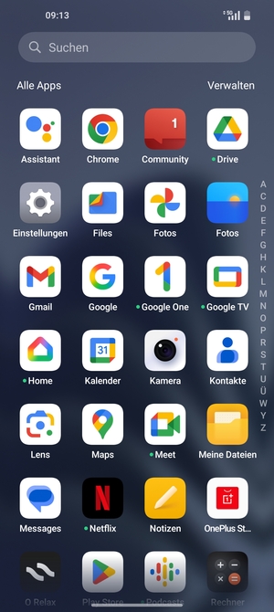 Wählen Sie Einstellungen