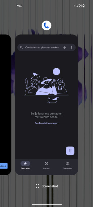 Veeg apps naar boven om ze te sluiten