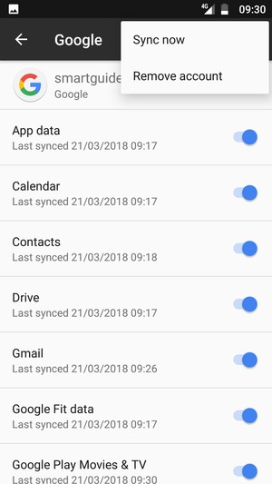 Select Sync now