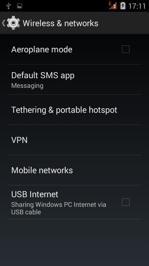 Select Tethering & portable hotspot