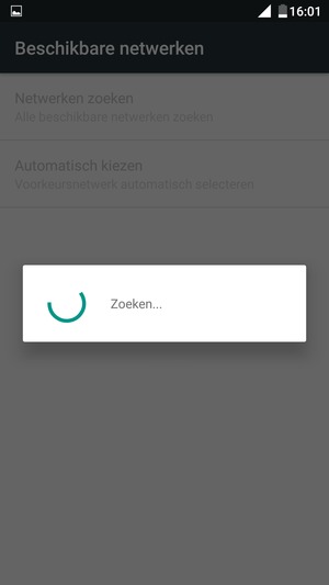 Wacht tot de zoekopdracht beëindigd is