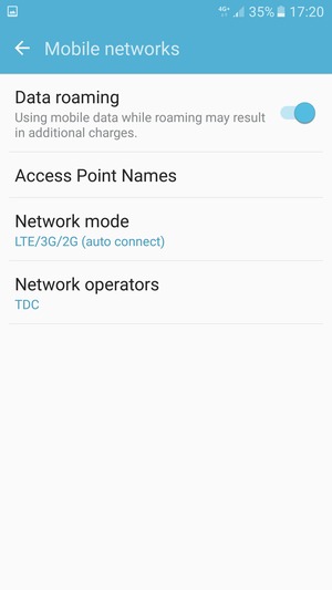 Turn Data roaming on or off
