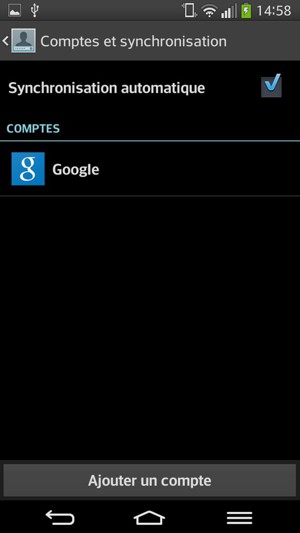 Sélectionnez Google