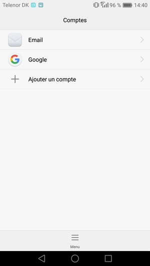 Sélectionnez Google
