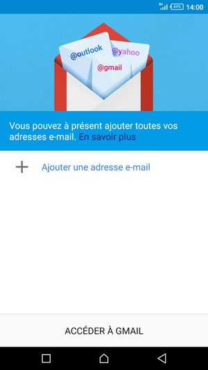 Sélectionnez Ajouter une adresse e-mail