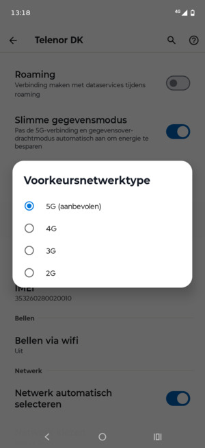 Selecteer uw voorkeursoptie