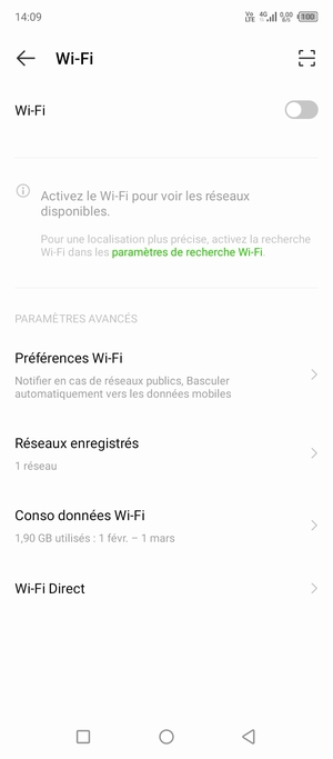 Activer le Wi-Fi