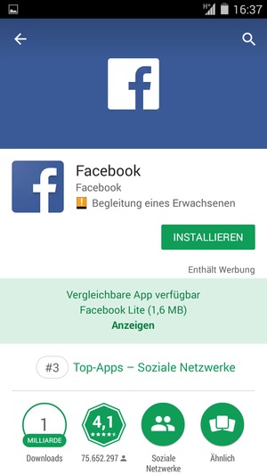 Wählen Sie INSTALLIEREN