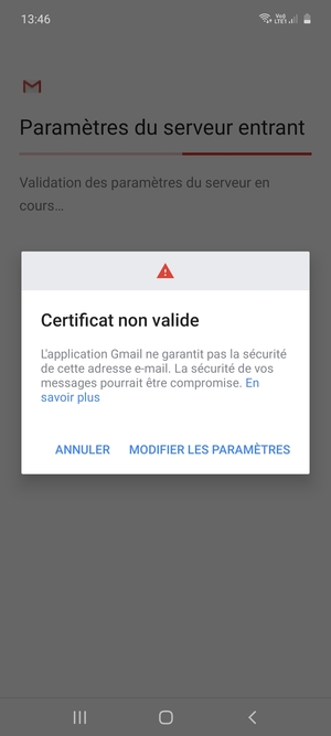 Sélectionnez MODIFIER LES PARAMÈTRES