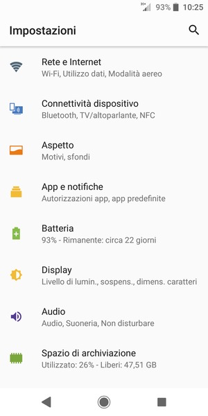 Seleziona Rete e Internet