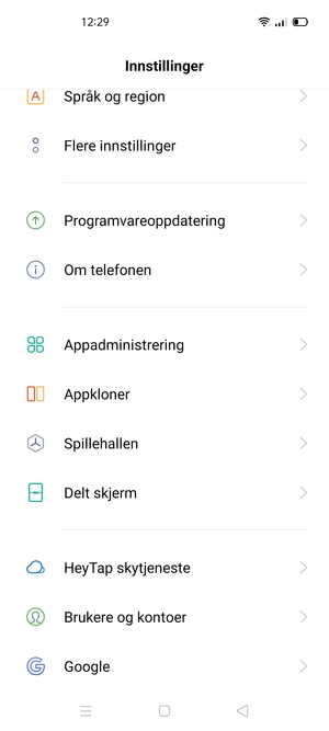 Bla til og velg Flere innstillinger
