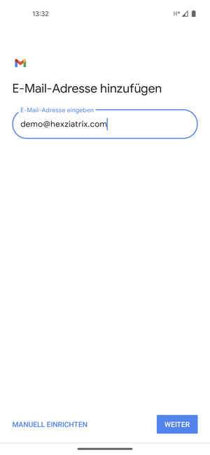 Geben Sie Ihre E-Mail-Adresse ein und wählen Sie WEITER