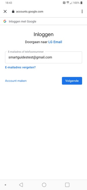 Selecteer Volgende