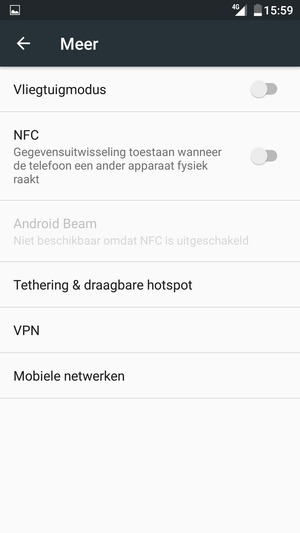 Selecteer Mobiele netwerken