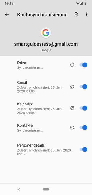 Ihre Daten werden synchronisiert