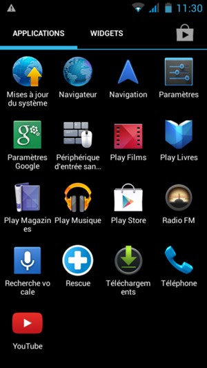 Desplácese y seleccione Play Store