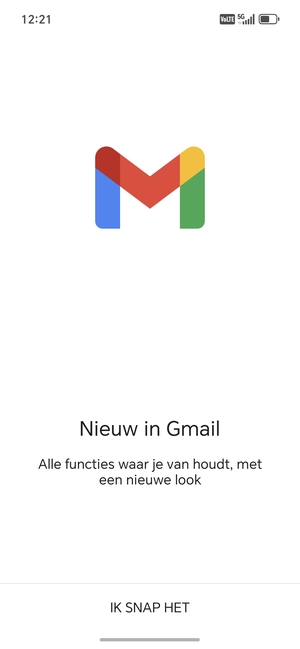 Selecteer IK SNAP HET