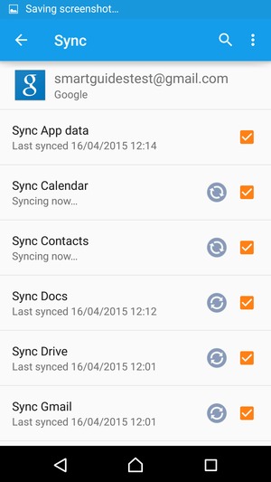 Your information will be synchronised
