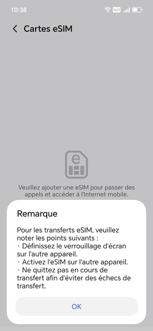 Sélectionnez OK