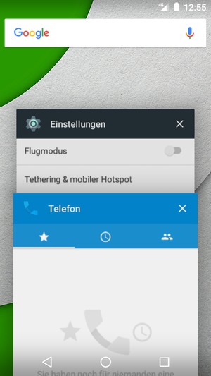 Apps nach rechts streifen, um sie zu schliessen