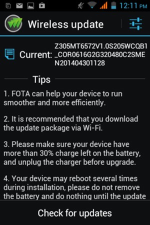 Select Check for updates
