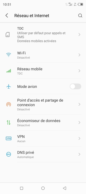 Sélectionnez Wi-Fi