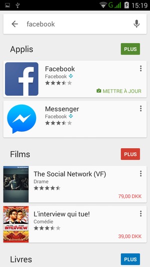 Sélectionnez l'appli
