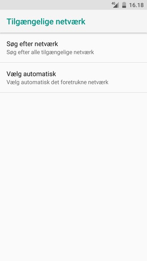 Vælg Søg efter netværk