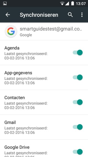 Selecteer de Menu-knop