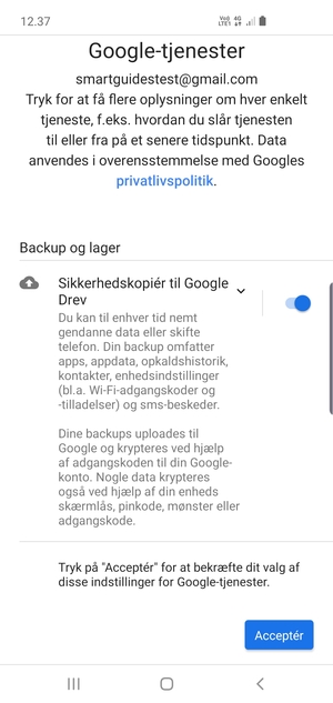 Vælg Acceptér