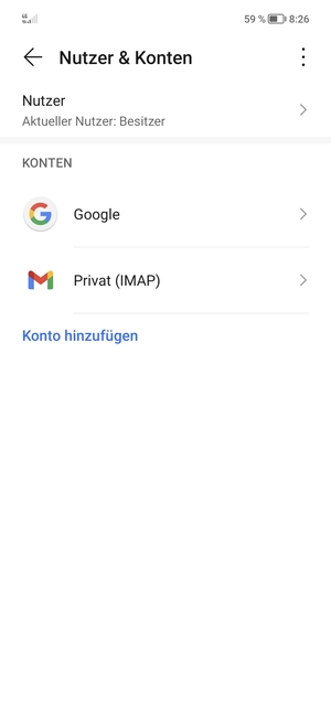 Wählen Sie Google