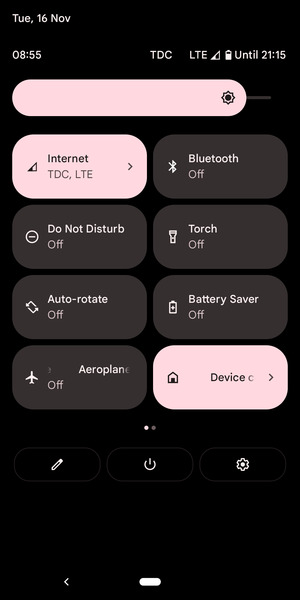 Adjust brightness to the required level