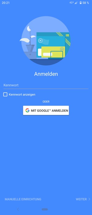 Wählen Sie MIT GOOGLE ANMELDEN
