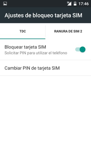 Seleccione Public y Cambiar PIN de tarjeta SIM