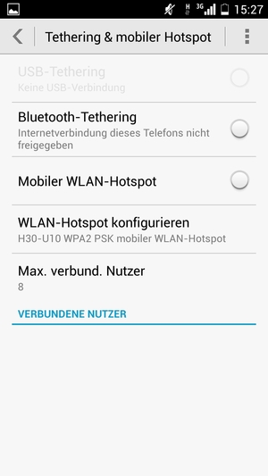 Wählen Sie WLAN-Hotspot konfigurieren / WLAN-Hotspot
