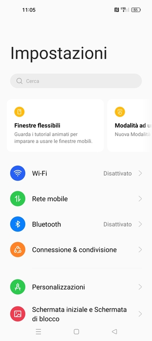 Seleziona Rete mobile