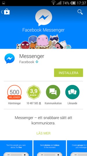 Välj INSTALLERA