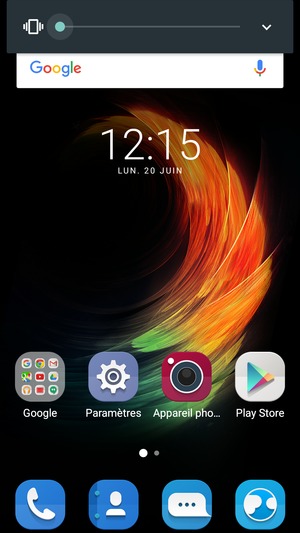 Maintenir appuyé pour passer en mode vibreur, qui est approuvé par une courte vibration