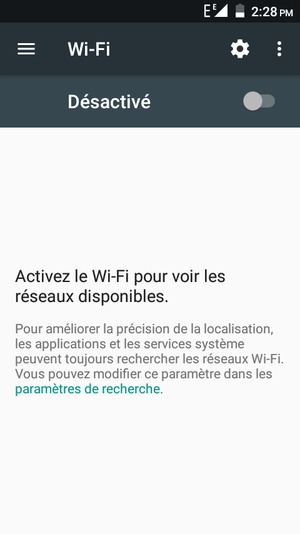 Activer le Wi-Fi